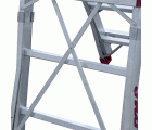 PLS-COMPACT | Escalera plegable con amplia plataforma y altura regulable