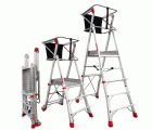 PLS | Escalera con amplia plataforma y 3 peldaños.