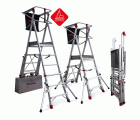 PLS | Escalera con amplia plataforma y altura regulable
