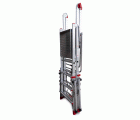 PLS | Escalera con amplia plataforma, estabilizadores de serie y 4 peldaños.
