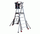 PLS | Escalera con amplia plataforma, estabilizadores de serie y 5 peldaños.