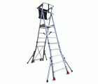 PLS | Escalera con amplia plataforma, estabilizadores de serie y 5 peldaños.