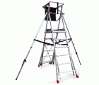 PLS | Escalera con amplia plataforma, , estabilizadores de serie y 6 peldaños. .