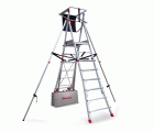 PLS | Escalera con amplia plataforma, , estabilizadores de serie y 6 peldaños. .