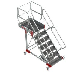 SB-T | Escalera con plataforma y cuatro ruedas | TRAMEX
