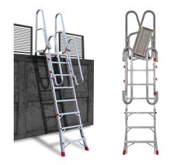 SCRT | Escalera plegable para camión con altura regulable.
