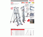 SMTS | Escalera de almacén con plataforma, ruedas y estabilizadores a partir del modelo SMTS120.