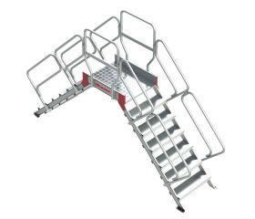 SP45 | Escalera puente con plataforma | Inclinación 45º