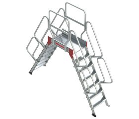 SP60 | Escalera puente de aluminio con plataforma | Inclinación 60º
