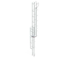 SVS1 | Escalera vertical de seguridad con jaula y descansillo