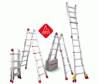 TELES | Escalera telescópica de aluminio multiusos súper profesional Peldaños 8+8