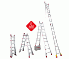 TELES | Escalera telescópica de aluminio multiusos súper profesional Peldaños 12+12