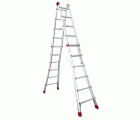 TELES | Escalera telescópica de aluminio multiusos súper profesional Peldaños 12+12