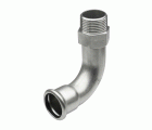 02003 Curva 90º Macho Inox 304 Mt-Press