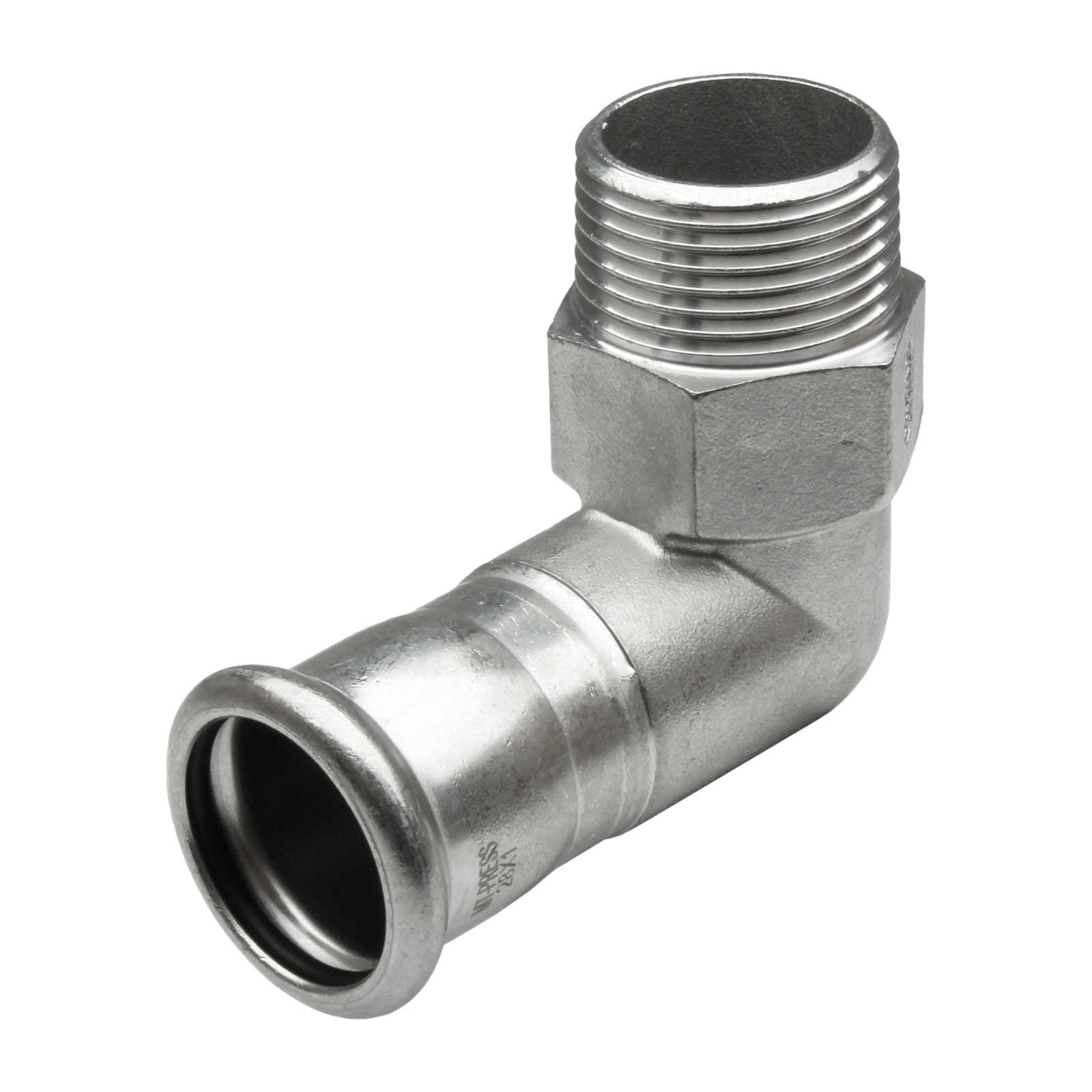 02092 Codo 90º Macho Inox 304 Mt-Press