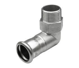 02092 Codo 90º Macho Inox 304 Mt-Press