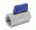 0914 Válvula Esfera Mini Paso Reducido PN-63 H-H Mando Azul