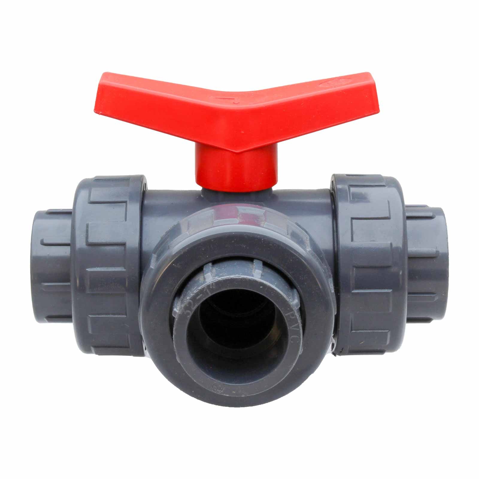 2510 Paso L Válvula Esfera Tres Vías PVC Paso 