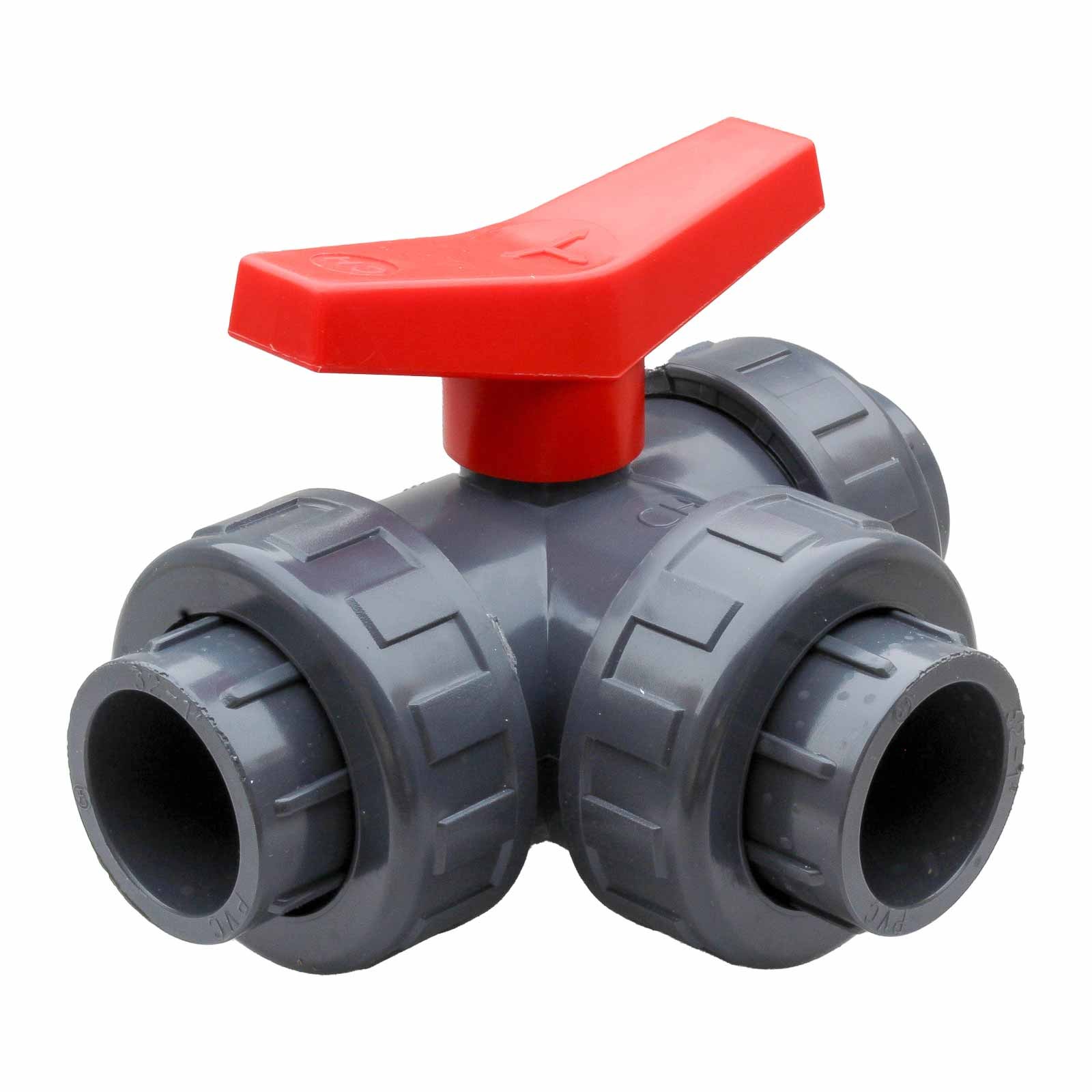 2510 Paso T Válvula Esfera Tres Vías PVC Paso 