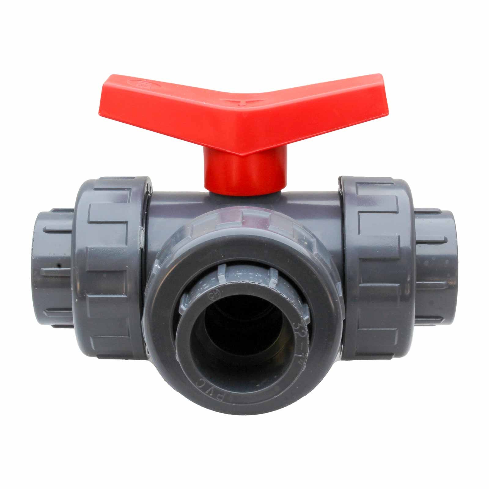 2510 Paso T Válvula Esfera Tres Vías PVC Paso 