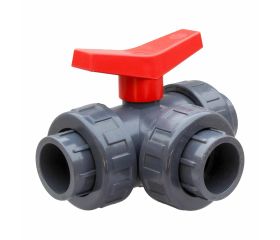 2510 Paso L Válvula Esfera Tres Vías PVC Paso 