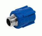 2601272 Racor Recto Macho PPR Azul