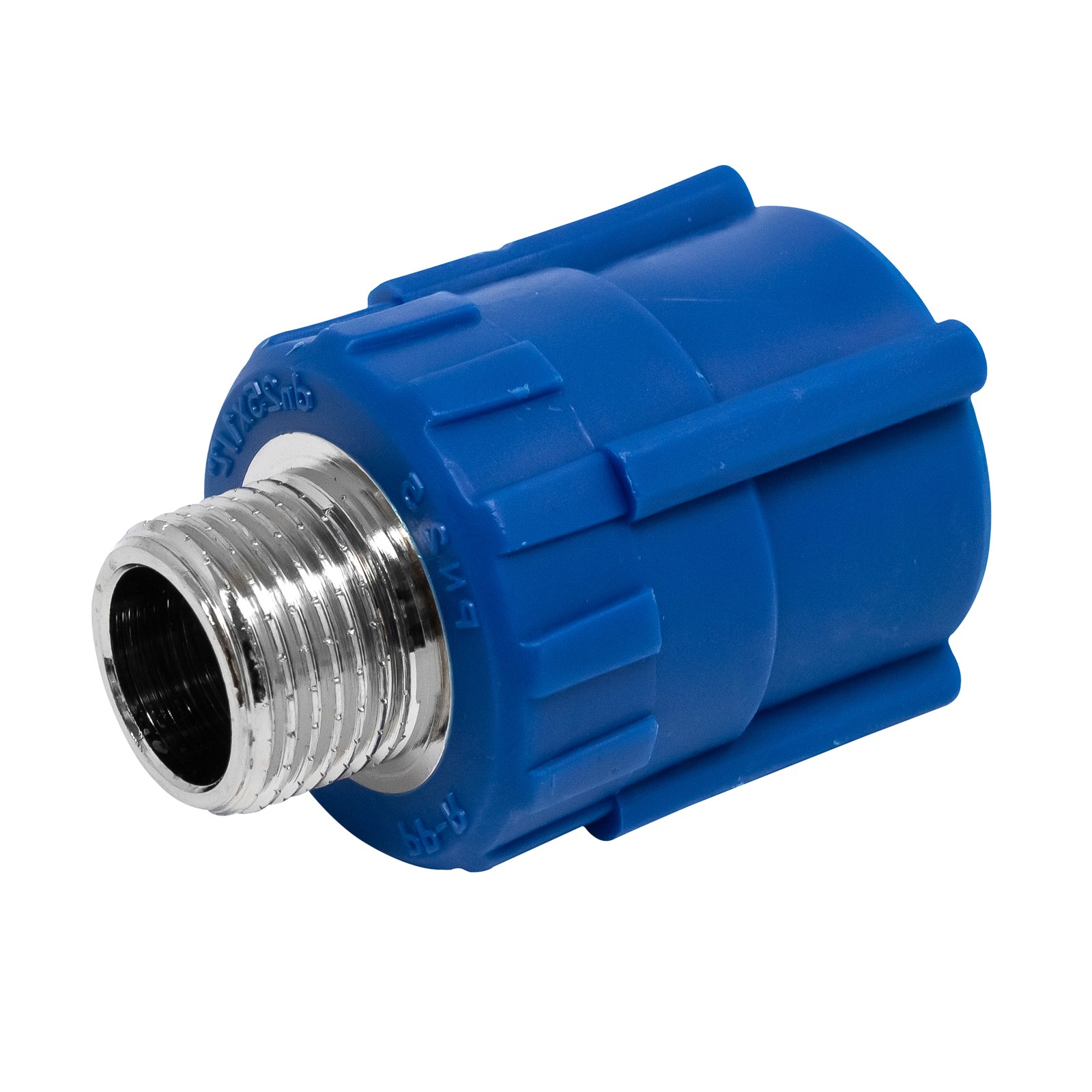 2601272 Racor Recto Macho PPR Azul