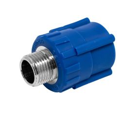 2601272 Racor Recto Macho PPR Azul