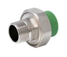 2602343 Unión Macho Roscada PPR Verde