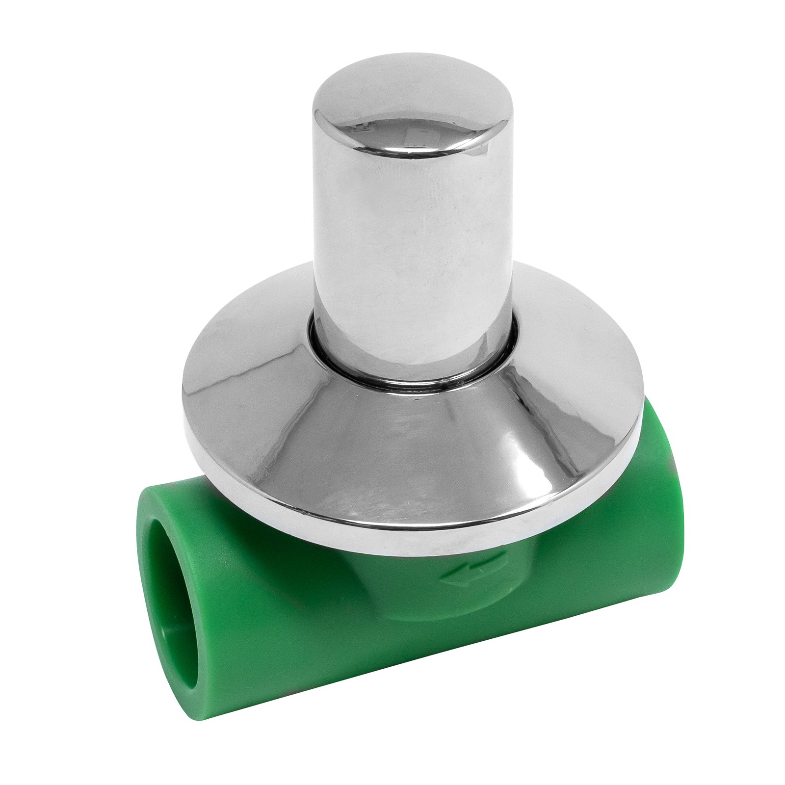 2602502 Válvula De Cierre Con Mando Oculto PPR Verde