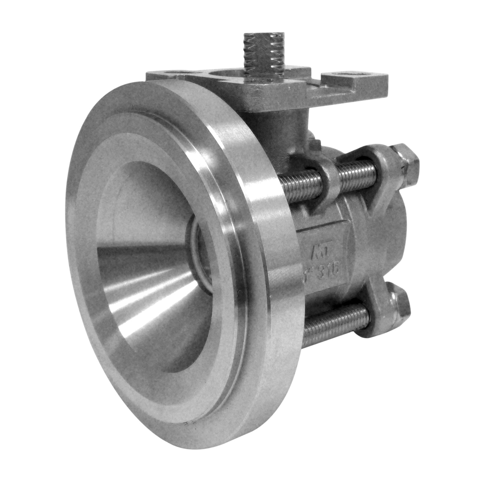 310912 Válvula Esfera Fondo Cuba 3 Piezas Paso Total Brida Conexión A Depósito Con Plataforma De Montaje ISO5211