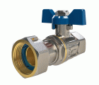 40842 Válvula Esfera Antirretorno H-H PN16 Tuerca Móvil Con Mando Palomilla Color Azul