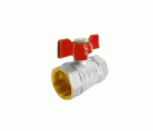 40932 Válvula Esfera PN-25 H-H Mando Palomilla Color Rojo