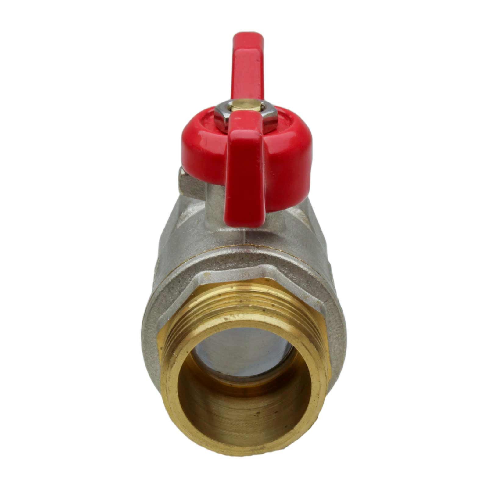40942 Válvula Esfera PN-25 M-H Mando Palomilla Color Rojo