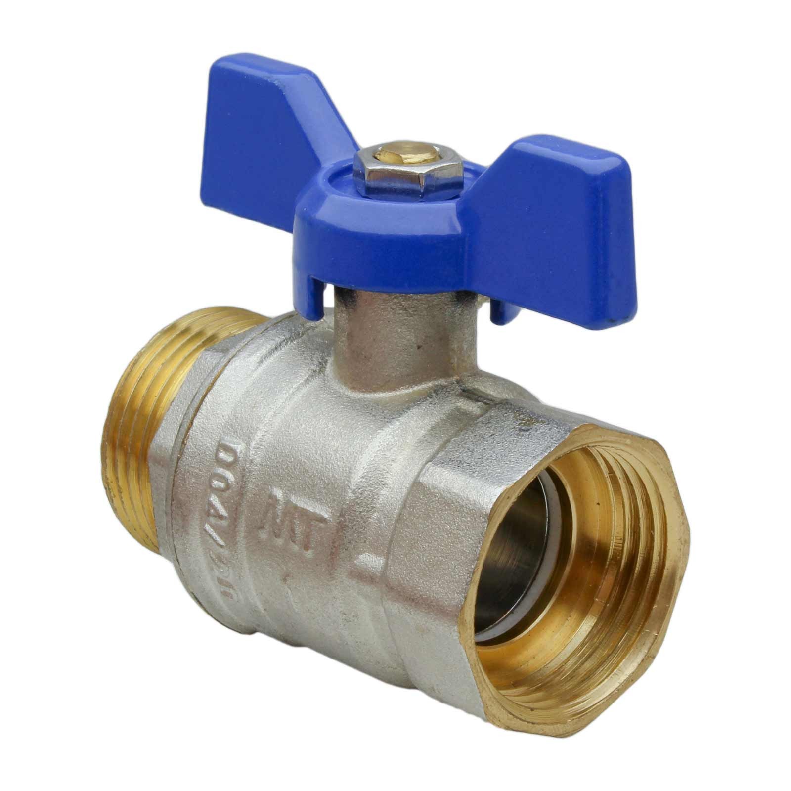 4094 Válvula Esfera PN-25 M-H Mando Palomilla Color Azul