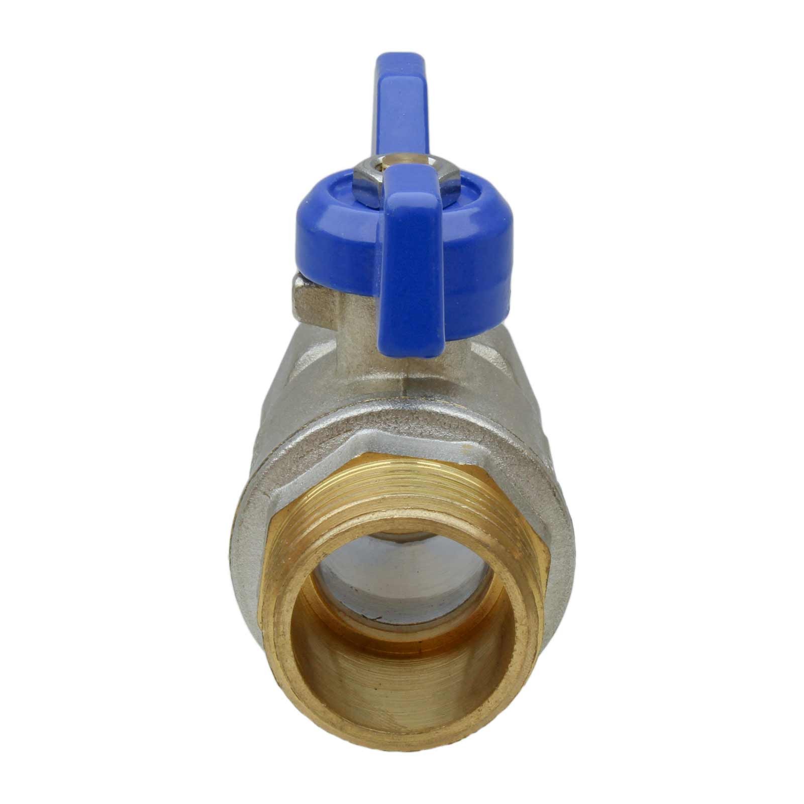 4094 Válvula Esfera PN-25 M-H Mando Palomilla Color Azul