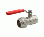4101 Válvula Esfera PN-30 Conexión PE-H Con Palanca Acero Inoxidable Maneta Ergonómica Color Rojo
