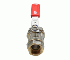 4101 Válvula Esfera PN-30 Conexión PE-H Con Palanca Acero Inoxidable Maneta Ergonómica Color Rojo