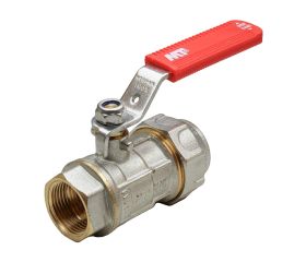 4101 Válvula Esfera PN-30 Conexión PE-H Con Palanca Acero Inoxidable Maneta Ergonómica Color Rojo
