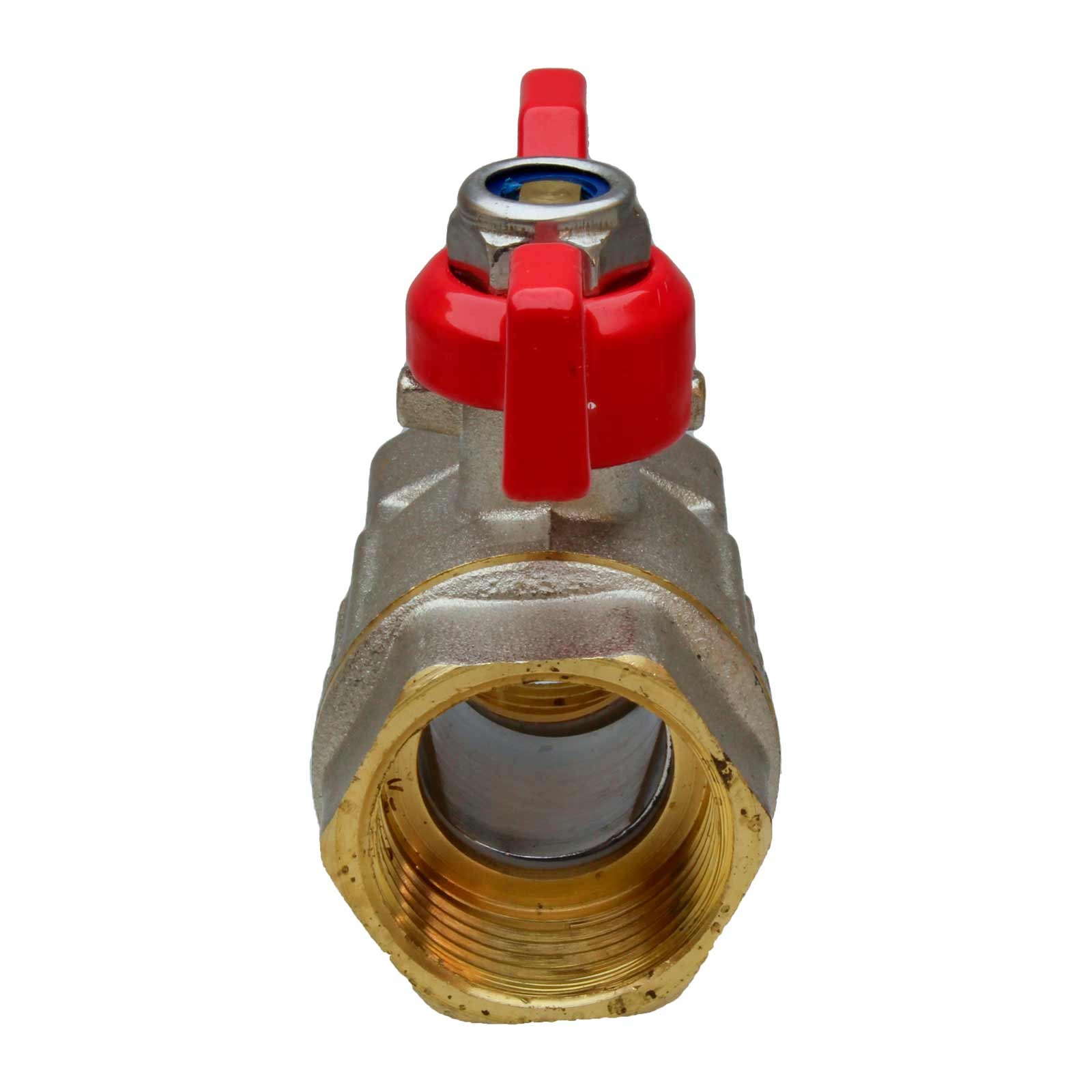 4102 Válvula Esfera PN-30 H-H Paso Total Mando Palomilla Color Rojo