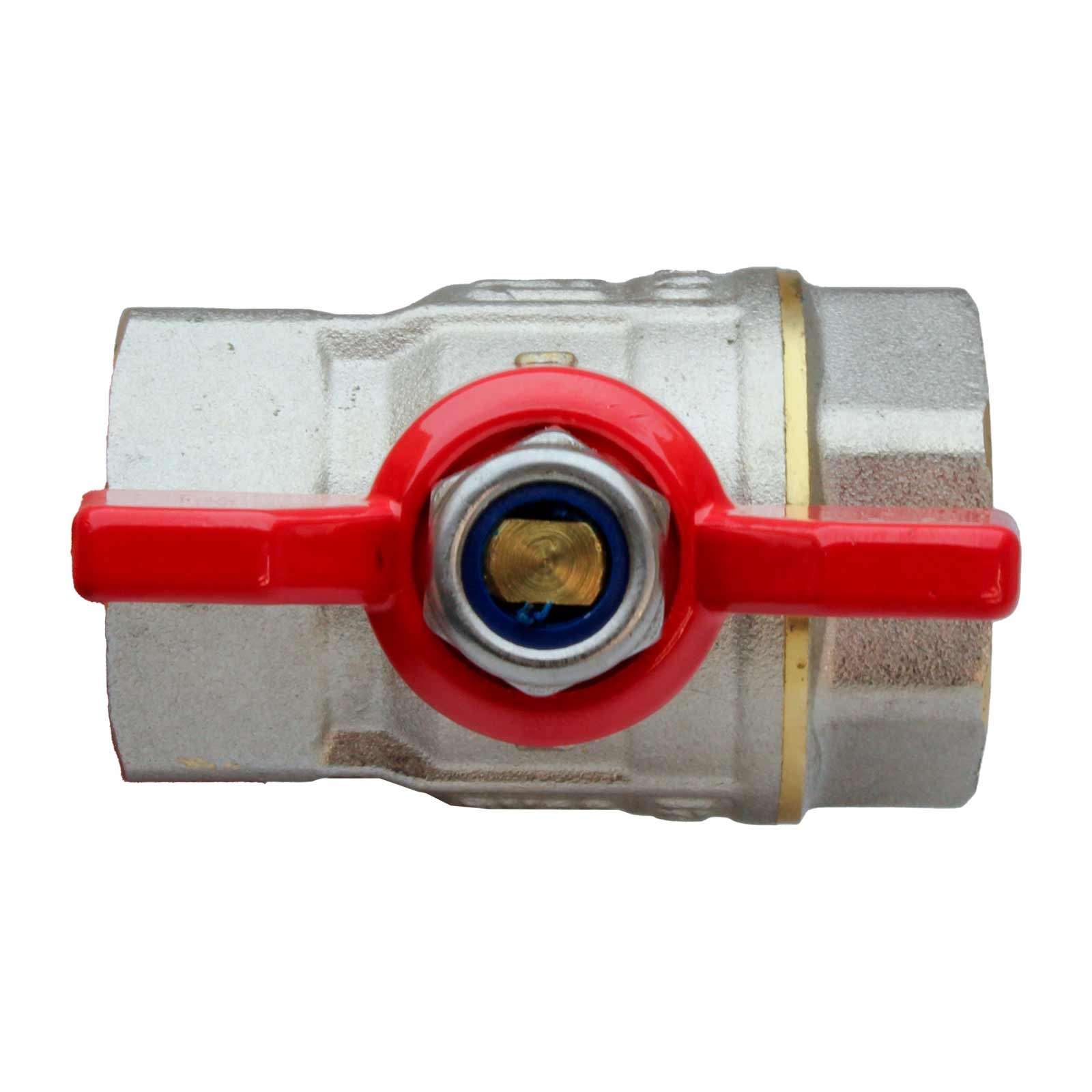 4102 Válvula Esfera PN-30 H-H Paso Total Mando Palomilla Color Rojo