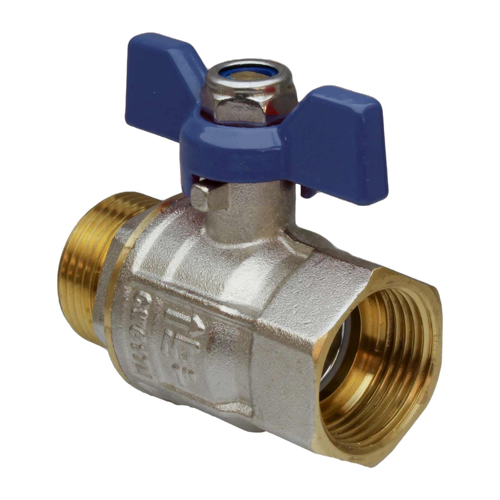 41032 Valvula Esfera PN-30 M-H Mando Palomilla Azul