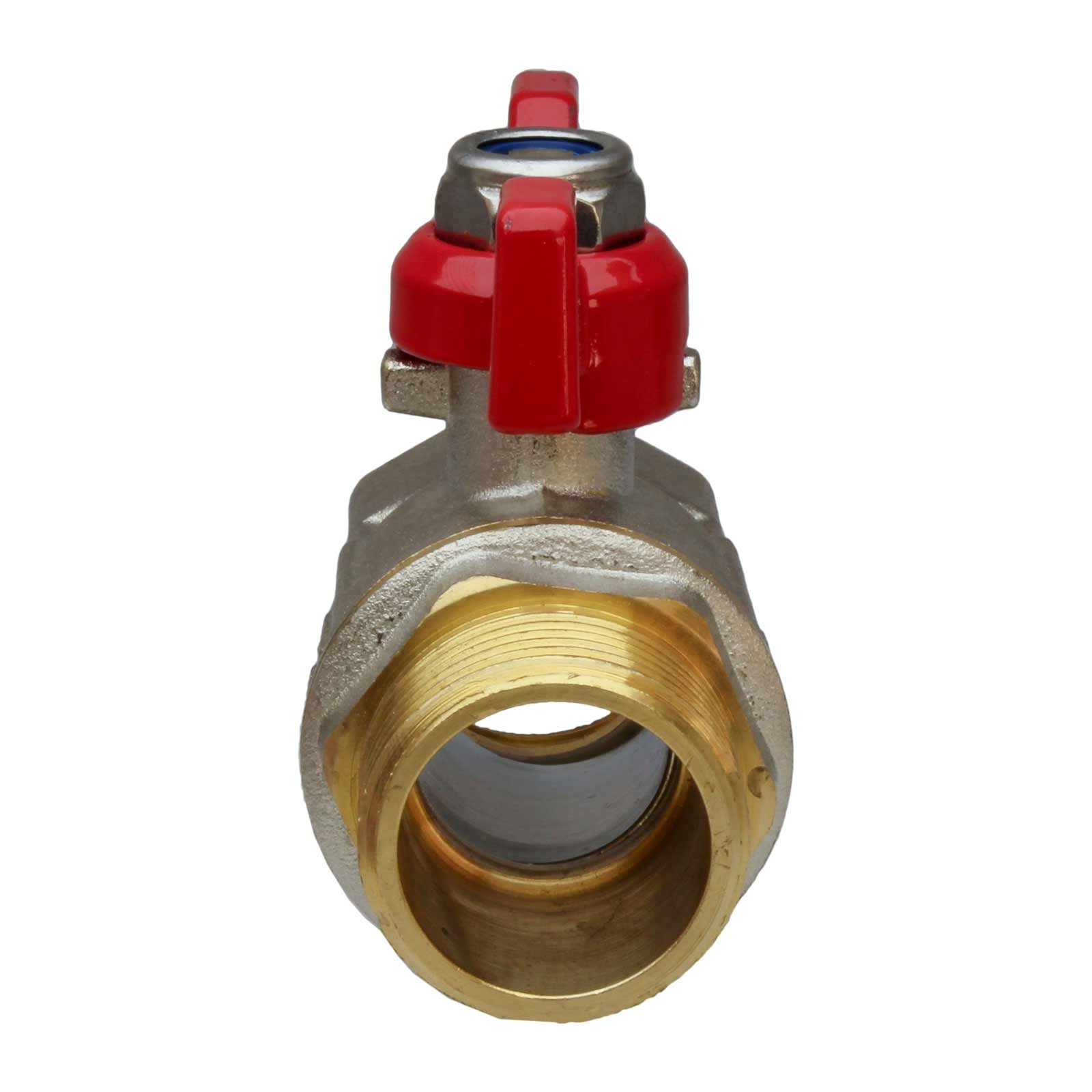 4103 Válvula Esfera PN-30 M-H Paso Total Mando Palomilla Color Rojo