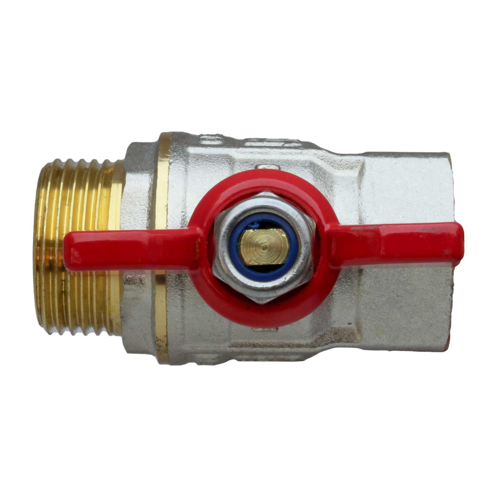 4103 Válvula Esfera PN-30 M-H Paso Total Mando Palomilla Color Rojo