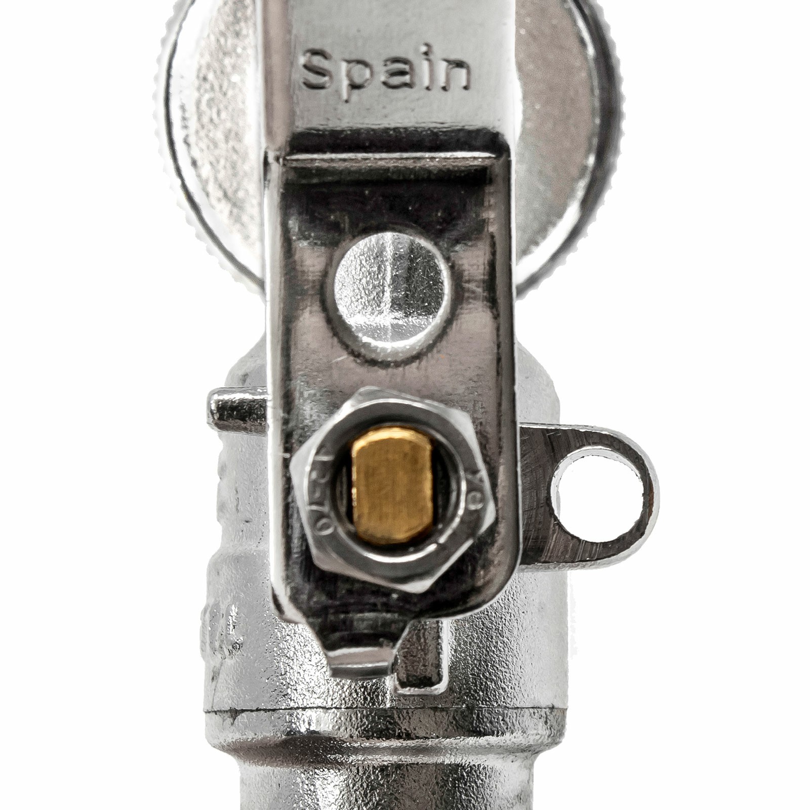 4147 Grifo Esfera Jardín PN-16 Enchufe Manguera Palanca Cromada Con Cierre De Seguridad