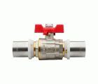 41642 Válvula Esfera Conexión Multicapa Prensar PN30 Mando Palomilla Color Rojo