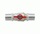 41642 Válvula Esfera Conexión Multicapa Prensar PN30 Mando Palomilla Color Rojo
