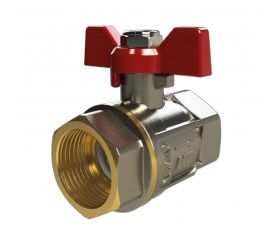 4182 Válvula Esfera Antirretorno H-H PN16 Mando Palomilla Color Rojo