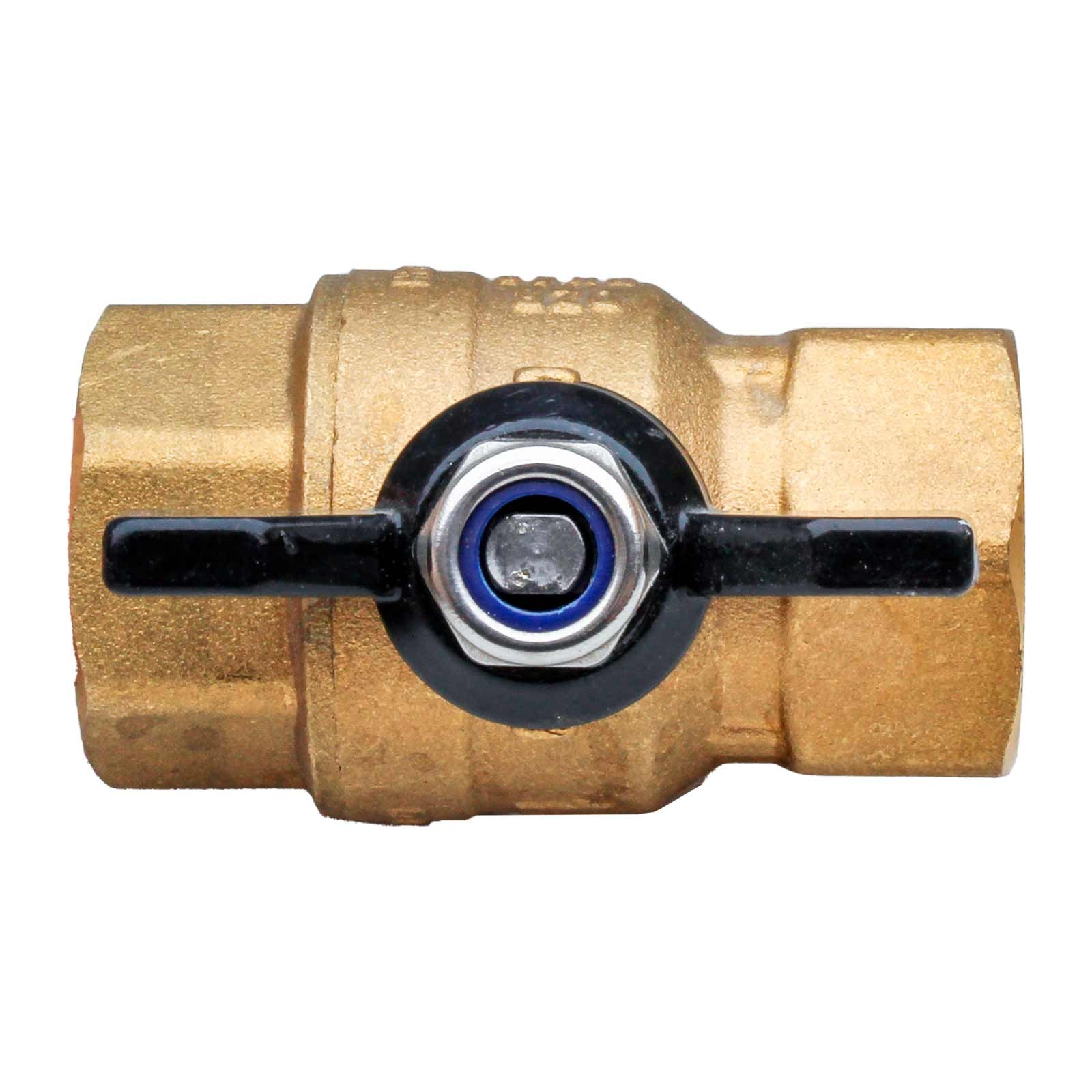 4204 Válvula Esfera PN-40 H-H Paso Total En Latón DZR Mando Palomilla Color Negro