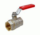4295 Válvula Esfera PN-30 H-H Paso Total Palanca De Acero Inoxidable Maneta Ergonómica Color Rojo